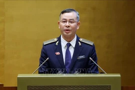 Генеральный государственный аудитор Нго Ван Туан представляет отчёт о деятельности Государственной аудиторской службы Вьетнама за срок полномочий 2021–2026 годов. (Фото: ВИА) 