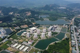 Вид с воздуха на Высокотехнологичный парк Хоалак, где Ханой планирует создать национальный центр технологий и инноваций. (Фото: ВИА) 