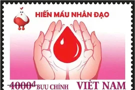 Набор марок, посвященный теме донорства крови. (Фото: ictvietnam.vn)