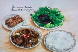 Картина Тху Ханг из проекта «Вкусы Ханоя».