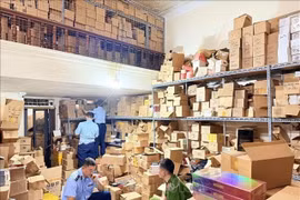 Власти Ханоя изъяли тысячи единиц парфюмерной и косметической продукции неизвестного происхождения (Фото: ВИА) 