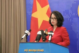 Официальный представитель Министерства иностранных дел Вьетнама (МИД) Фам Тху Ханг на очередной пресс-конференции во второй половине дня 29 мая. (Фото: ВИA)