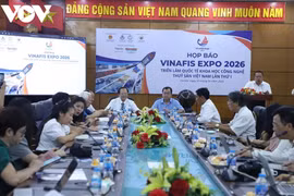 Пресс-конференция, посвящённая объявлению о проведении выставки VINAFIS EXPO 2026 (Фото: vov.vn) 
