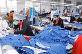 На швейной фабрике компании Hung Viet Garment в провинции Хынгйен производится одежда на экспорт на японский рынок. (Фото: ВИА) 