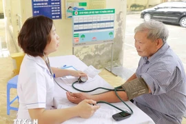 Бесплатное проведение медицинских осмотров для пожилых людей в провинции Футхо. (Фото: ВИА) 