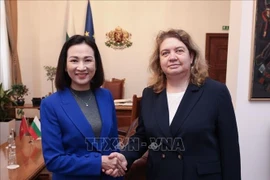 Посол Вьетнама Нгуен Тхи Минь Нгует (слева) и председатель Национального собрания Болгарии Наталья Киселова на их недавней встрече (Фото: ВИA)