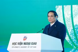 Премьер-министр Фам Минь Тьинь со вступительной речью на Форуме будущего АСЕАН (AFF) 2025. (Фото: ВИA)