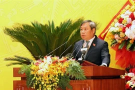 Секретарь провинциального партийного комитета Ву Дай Тханг выступает на мероприятии (Фото: ВИA)