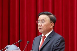 Член Политбюро, Постоянный член Секретариата ЦК КПВ Чан Кам Ту выступает на конференции 17 марта. (Фото: ВИА) 