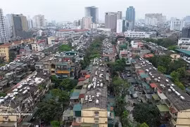 Вид на старые жилые кварталы Тханьконг в Ханое. (Фото: ВИА) 