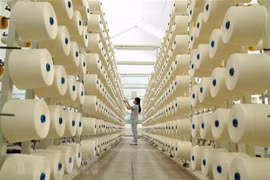 Линия по производству волокна текстильной компании Phu Tho Textile (Фото: ВИА)