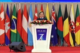 Заместитель премьер-министра Чан Лыу Куанг выступает на церемонии открытия 7-й Китайско-южноазиатской выставки (CAS Expo) и 27-й Китайской Куньминской ярмарки импортных и экспортных товаров в Куньмине, столице китайской провинции Юньнань (Фото: ВИА)