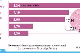 Вьетнам привлек ПИИ в размере 22,46 млрд долл США за 10 месяцев