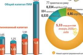 Январь 2020 года Вьетнам привлек 5,33 млрд. долларов США прямых иностранных инвестиций