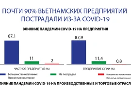 Почти 90% вьетнамских предприятий пострадали из-за COVID-19