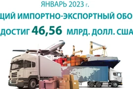 Импортно-экспортный оборот в январе достиг 46,56 млрд. долл. США