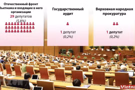 Как распределяется количество депутатов Национального собрания 15-го созыва на центральном уровне?