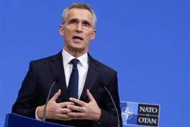 Генеральный секретарь НАТО Йенс Столтенберг выступил на встрече в Брюсселе, Бельгия. Фото: AFP/ВИА