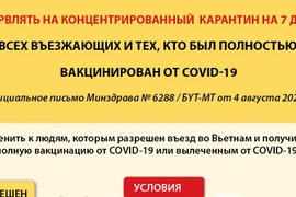 Отправлять на концентрированный карантин на 7 дней всех въезжающих и тех, кто был полностью вакцинирован от COVID-19