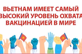 Вьетнам имеет самый высокий уровень охвата вакцинацией в мире