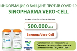 Информация о вакцине SINOPHARMA VERO-CELL COVID-19