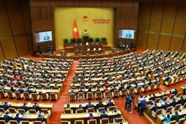 На открытии 8-й сессии Национального собрания 15-го созыва в Ханое 21 октября. (Фото: ВИA)