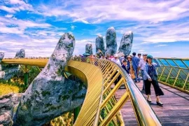 Золотой мост - привлекательное место в Дананге (Фото: Sun World Ba Na Hills)