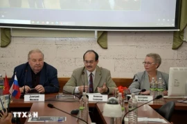 Эксперты обсуждают вьетнамско-российские отношения спустя 30 лет после подписания двустороннего Договора об основах дружественных отношений на конференции. (Фото: ВИA)