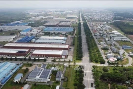 Уголок Вьетнамо-Сингапурского промышленного парка в городе Тануйен, южная провинция Биньзыонг (Фото: ВИA)