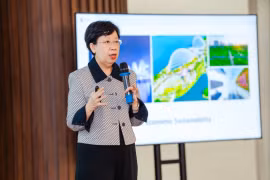 Президент Сингапурского университета менеджмента, профессор Лили Конг. Фото: Vietnam+