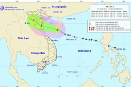 Движение шторма Синлаку (Источник: http://nchmf.gov.vn)