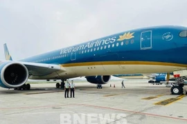 Самолет авиакомпании Vietnam Airlines, который доставит домой 219 граждан из Экваториальной Гвинеи (фото: ВИА) 