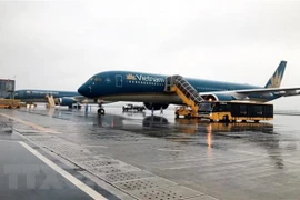 Cамолет Vietnamairlines на аэропорте Вандон. (Фото: ВИА)