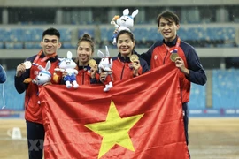 Команда по легкой атлетике завоевала 12 золотых медалей на SEA Games 32. (Фото: Минь Кует/ВИА)