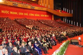 Делегаты на первом совещании XIII съезда КПВ, Ханой, 26 января 2021года. (Фото: ВИА)