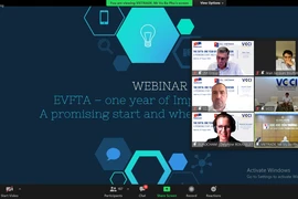 Вебинар: «Годовой путь к соглашению EVFTA - первые преимущества и следующие шаги». (Фото: ВИА)