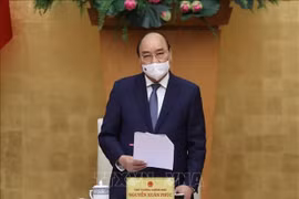 Премьер-министр Нгуен Суан Фук на заседании. (Фото: ВИА)