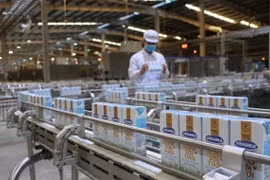 Линия по производству молочных продуктов крупнейшей молочной компании Вьетнама Vinamilk. (Фото: ВИА)