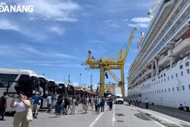 После прибытия корабля в порт Тиенша трансферный автобус заберет гостей и отвезет их к достопримечательностям. (Источник: газета Дананг)