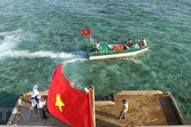 Патрульный катер на острове Датхи. (Фото: Ши Туен/ВИА)