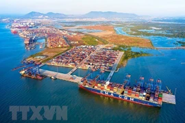 Контейнеровоз пришвартовался в международном порту Gemalink, провинция Бариа-Вунгтау. (Фото: ВИA)