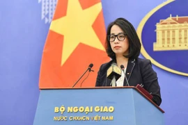 Заместитель официального представителя Министерства иностранных дел Фам Тху Ханг ответила на вопросы журналистов. (Фото: Фыонг Уен/опубликовано ВИА)