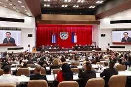 Председатель Национального собрания Выонг Динь Хюэ выступает с речью. (Фото ВИА)