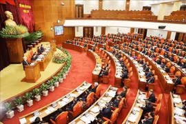 Утром 3 октября в Ханое открылась 6-й Пленум ЦК КПВ XIII-го созыва. (Фото: ВИА)