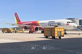 Самолет Vietjet Air в международном аэропорту Камрань (Фото: ВИА) 