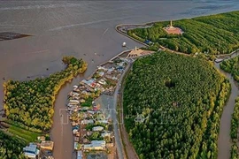 Вид с воздуха на мыс Камау в провинции Камау в дельте Меконга на самом юге Вьетнама (Фото: ВИА)
