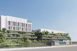 Макет проекта UEH Nexus Campus Nha Trang — нового образовательного и научно-исследовательского филиала Экономического университета города Хошимина в провинции Кханьхоа. Фото: ВИА