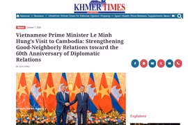 Статья, опубликованная в газете «Khmer Times». Фото: ВИА