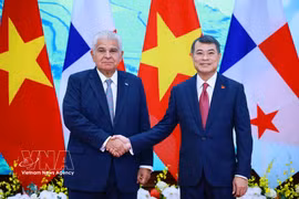 Премьер-министр Ле Минь Хынг проводит встречу с Президентом Панамы Хосе Раулем Мулино. Фото: ВИА