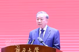 Генеральный секретарь, Президент государства То Лам выступает. (Фото: ВИА)